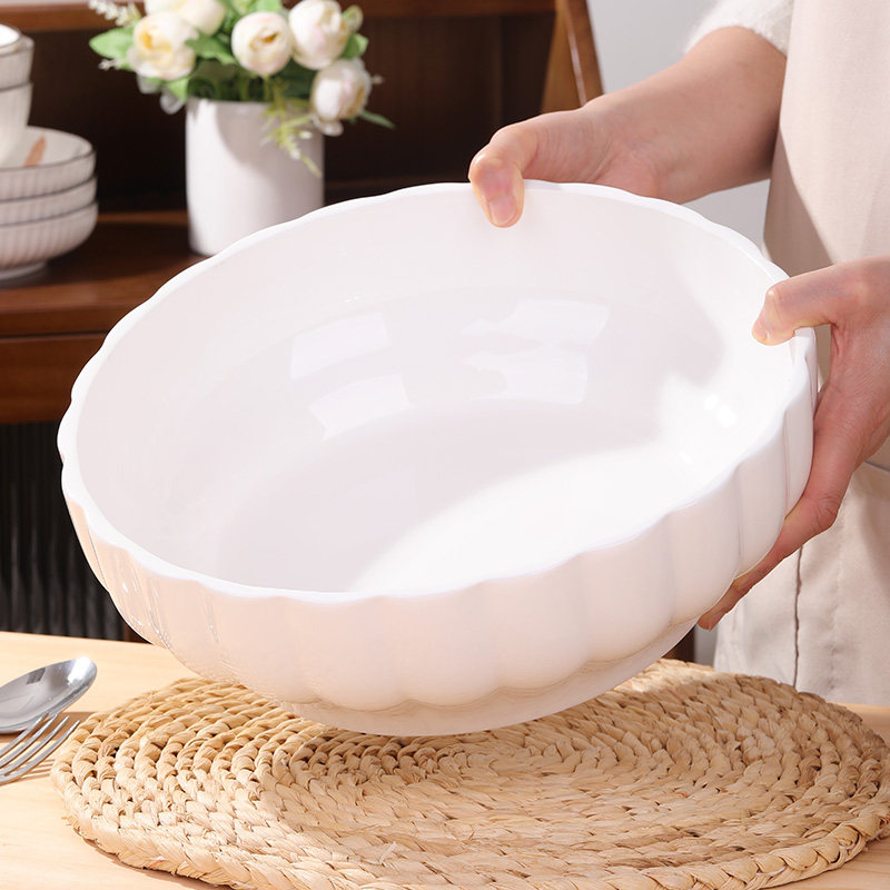 速发大瓷大汤碗家用汤菜鱼陶盆碗特大号14寸釉下彩大碗餐具水煮鱼
