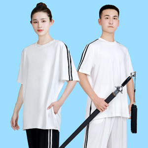 速发季夏太极服T恤练动灯笼裤男武术团体演出服文化衫运功套装