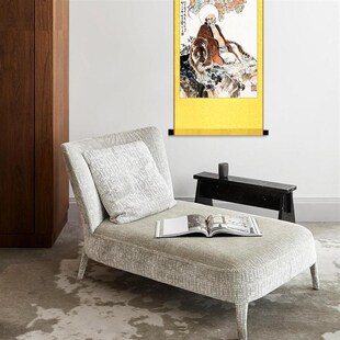 伏虎罗汉菩萨画 画像卷轴挂画 画客厅佛堂茂春K伏虎图竖版寺庙装