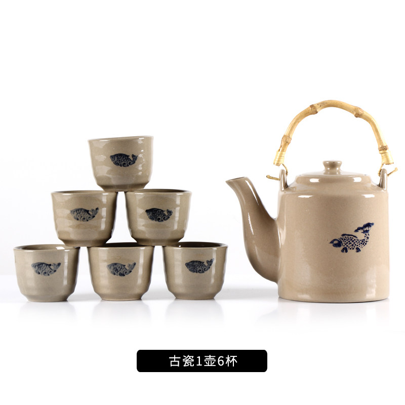 包邮怀旧仿古提梁土陶茶壶 老式酒C店饭店大号套装 特价粗陶凉水,餐饮具,茶壶,淘宝优惠券,粉丝福利购,淘宝优惠卷