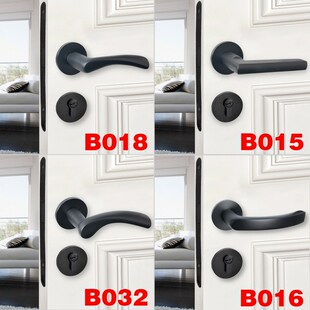 TATA尼克木门锁具极p简轻奢静音磁吸美式卧室内房门锁把手分体门