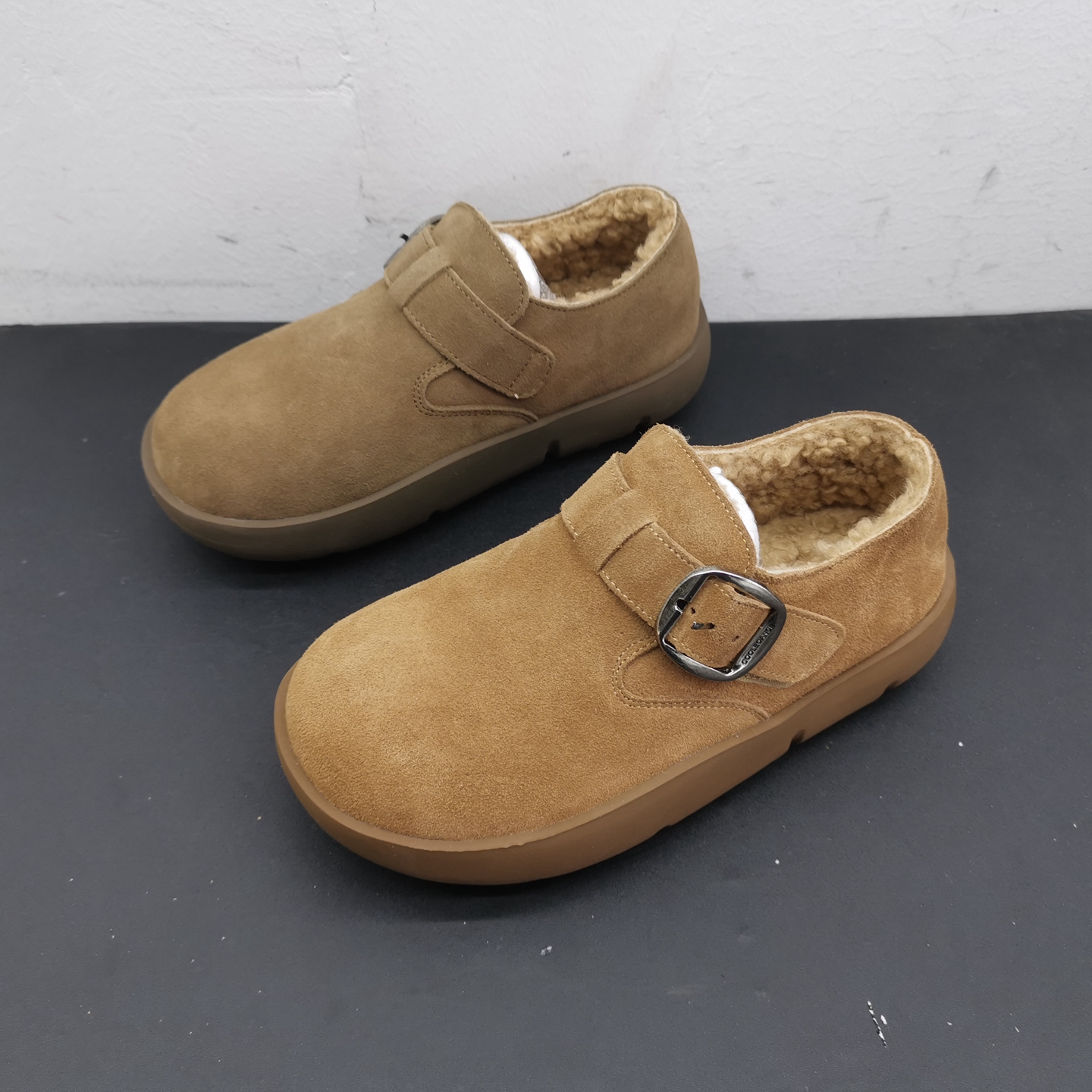 撤柜处理折扣真皮女鞋2025秋新款勃肯舒适休闲百搭磨砂皮女棉鞋