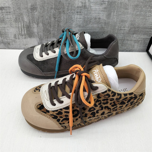 2026早春新款 休闲女单鞋 时尚 德训鞋 炸街爆款 撤柜处理折扣真皮女鞋