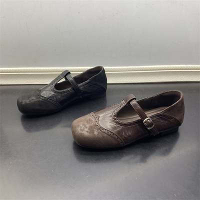 撤柜处理折扣外贸女鞋2026春新款一脚蹬休闲玛丽珍舒适通勤女单鞋