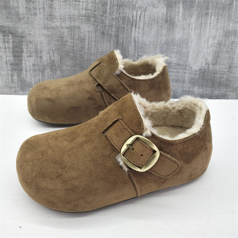 撤柜处理折扣外贸女鞋2025冬新款勃肯鞋内增高舒适休闲复古女棉鞋