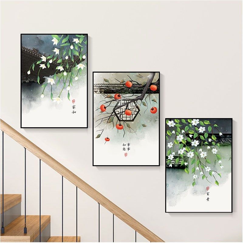 复式楼梯口间装饰画现代简约楼道三联G挂画客厅玄关走廊过道墙壁,家居饰品,现代装饰画,淘宝优惠券,粉丝福利购,淘宝优惠卷