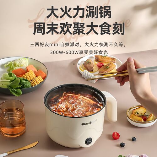 电煮锅宿舍学生多功能小电锅煮泡面小型火K锅家用一体迷你单人小