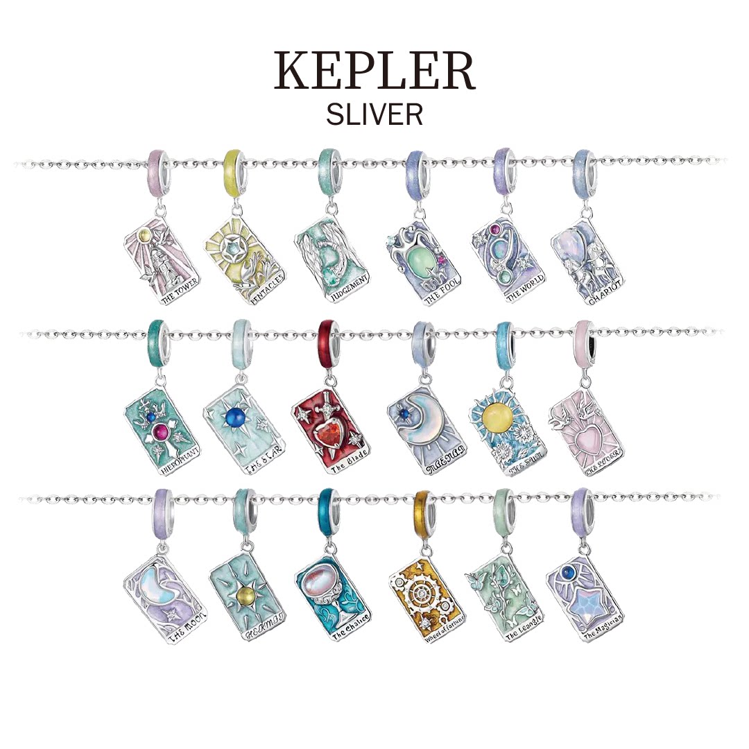 KEPLER正版S925银饰塔罗牌吊坠图片