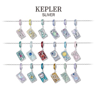 S925塔罗牌纯银命运之轮吊坠星星座项链diy手链手镯饰物银饰