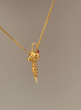 S925纯银闪钻雨伞项链女设计高级