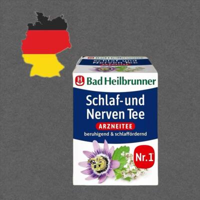 德国代购【满300包邮】Bad Heilbrunner缬草根西番莲草茶14g(8袋)