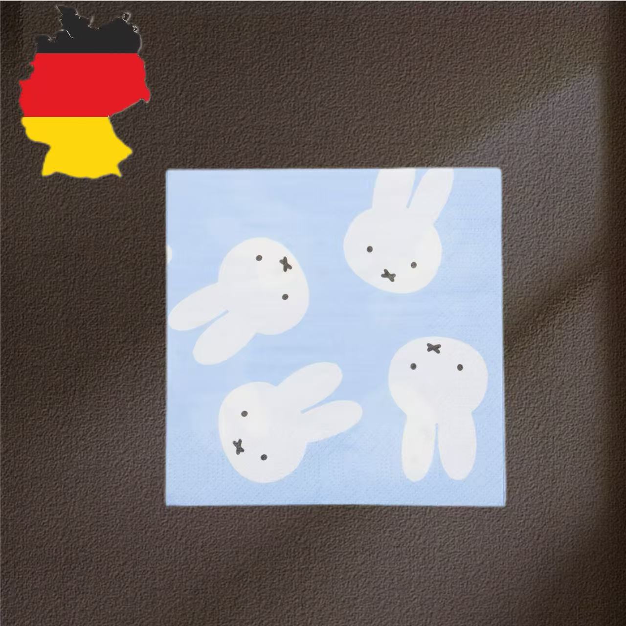 德国代购【全场满300包邮】Miffy米菲餐巾33*33cm蓝色20张