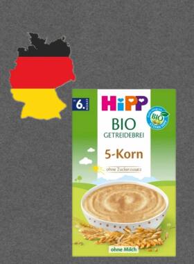 德国代购【全场300包邮】HiPP/喜宝6个月+有机多谷物杂粮米粉200g