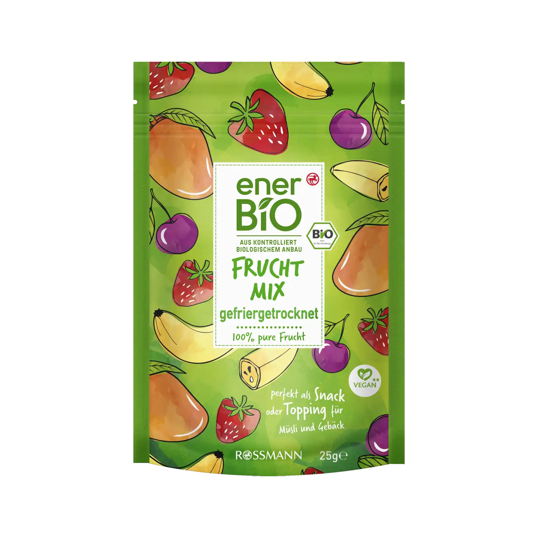 德国代购【全场满300包邮】Ener bio有机冻干混合水果干25g