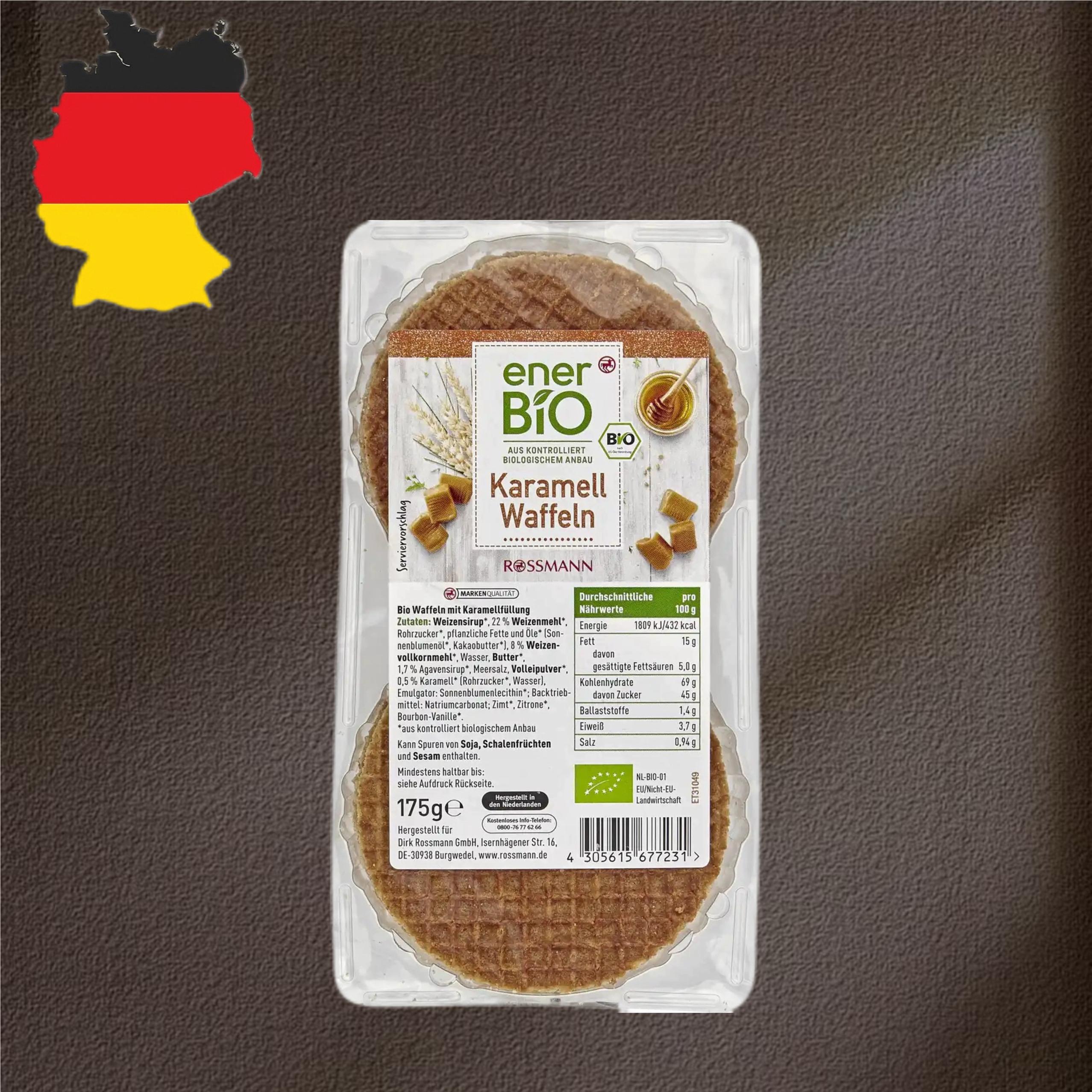 德国代购【全场满300包邮】ener bio有机蜂蜜华夫饼干175g