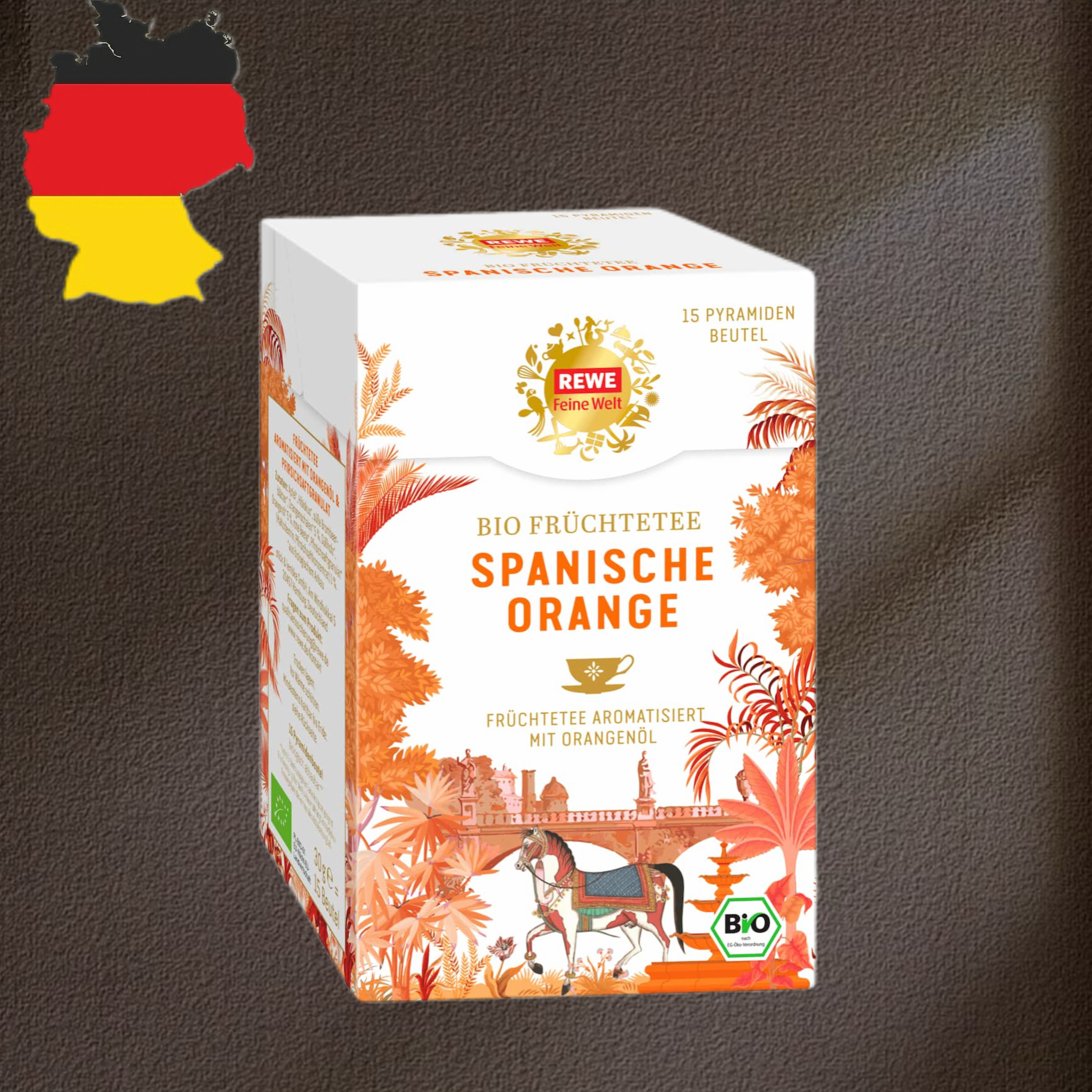 德国代购【全场满300包邮】REWE有机西班牙水果茶30g