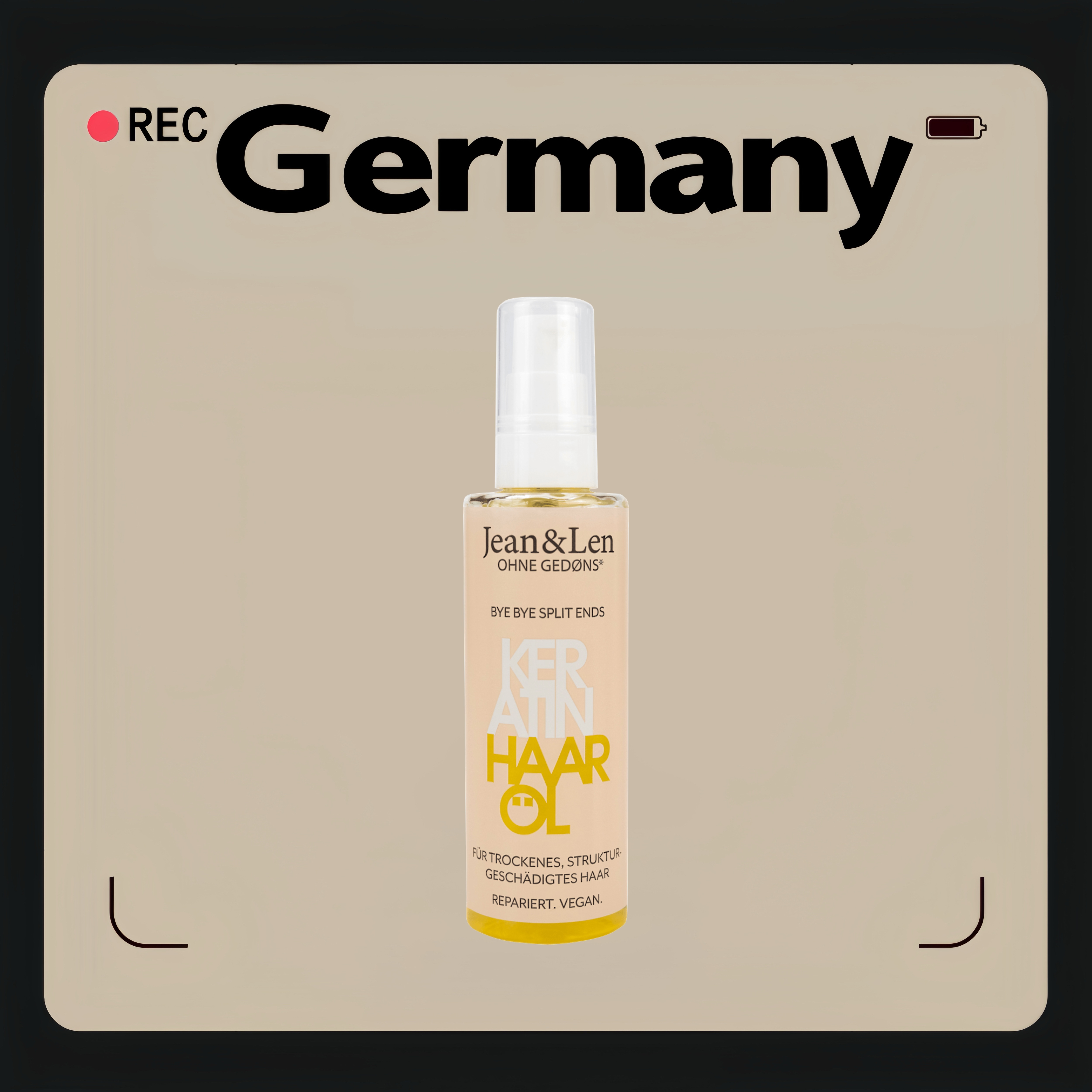 德国代购【全场满300包邮】Jean&Len修复发油100ml