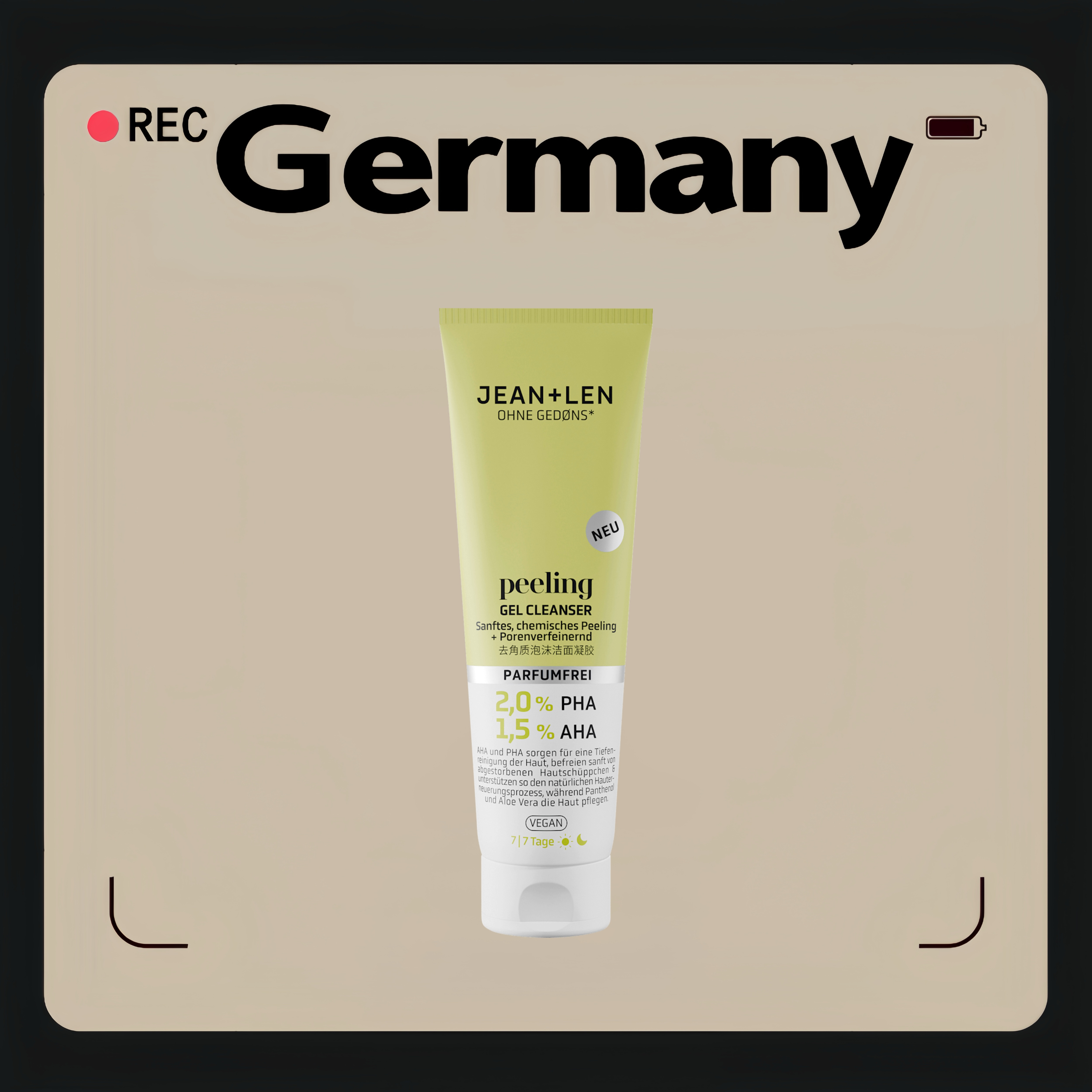 德国代购【全场满300包邮】Jean&Len清洁祛痘洗面奶125ml