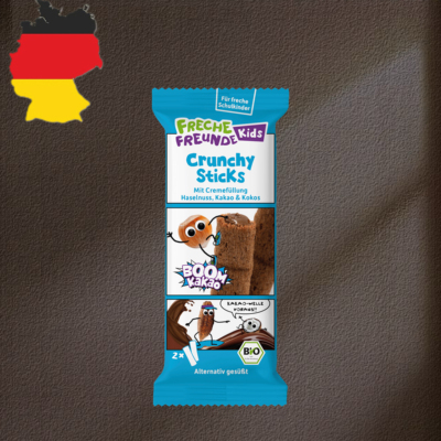 德国代购【全场满300包邮】Freche Freunde有机奶油夹心可可条23g
