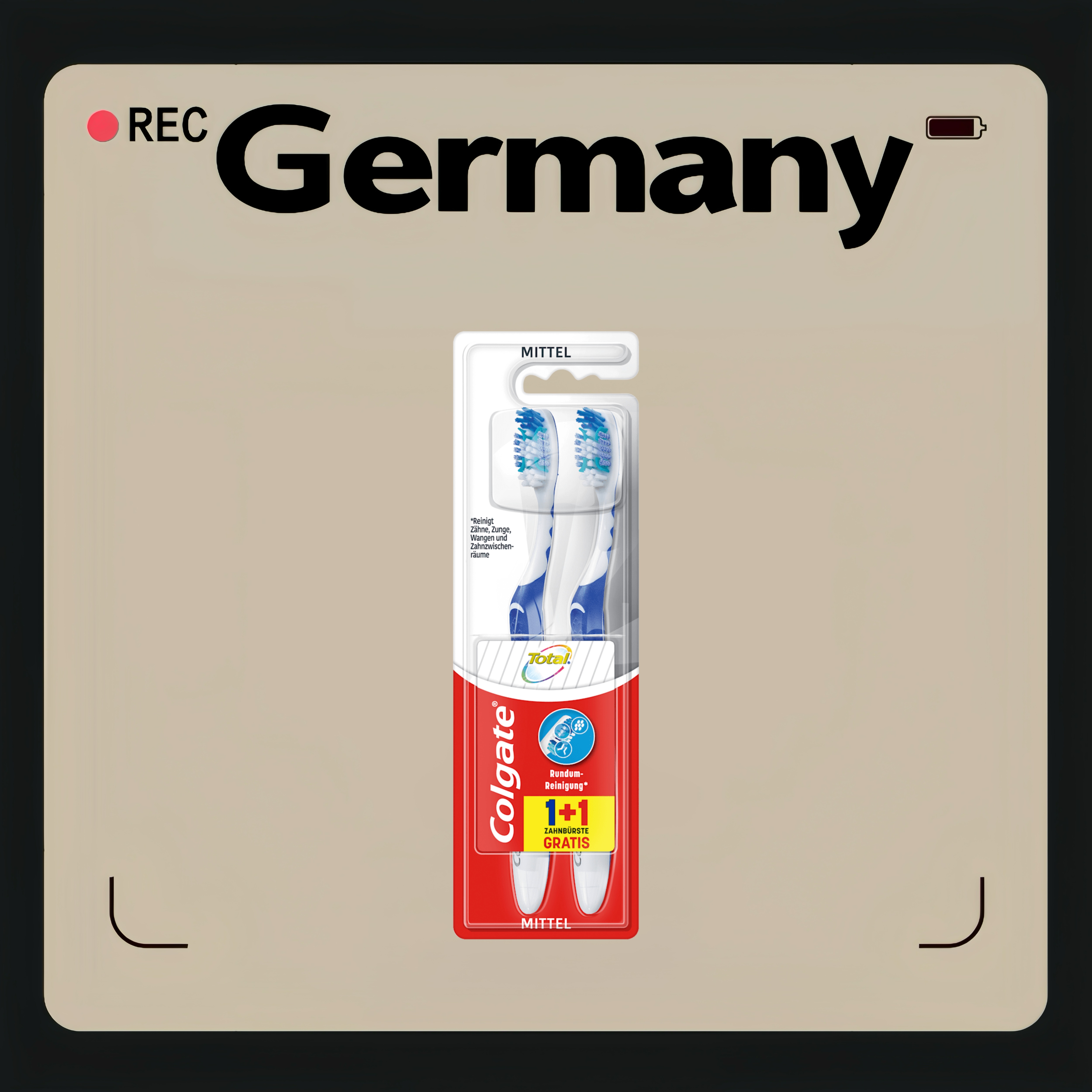 德国代购【全场满300包邮】Colgate全面清洁牙刷2支装