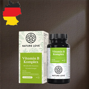 德国代购【全场满300包邮】Nature love复合维生素B片90粒42g