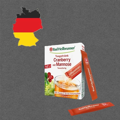 德国代购【全场满300包邮】Bad Heilbrunner蔓越莓甘露糖茶12g