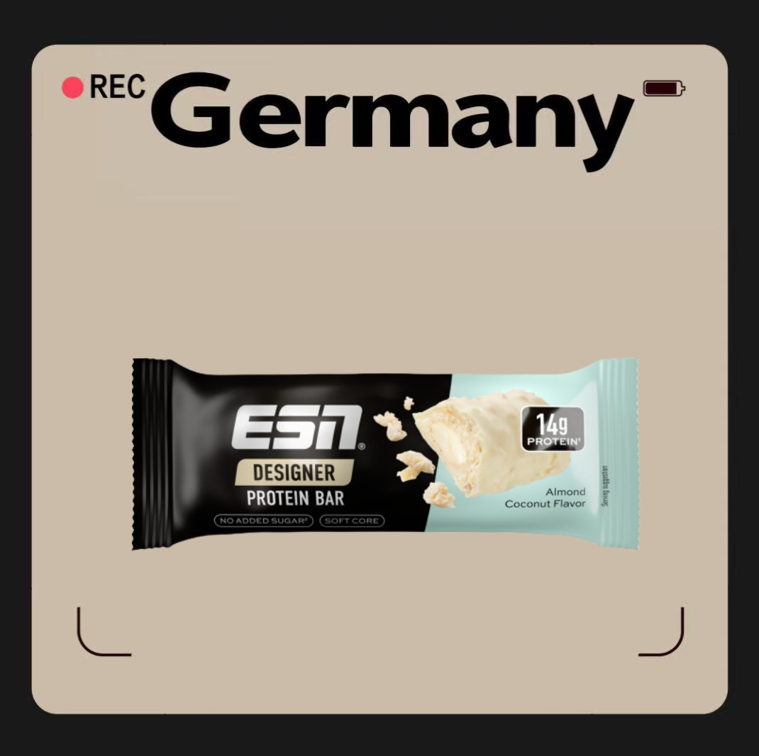 德国代购【全场满300包邮】ESN杏仁椰子设计蛋白棒45g