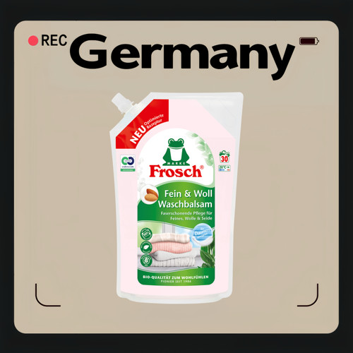 德国代购【全场满300包邮】Frosch柔顺羊毛织物洗衣液30Wl