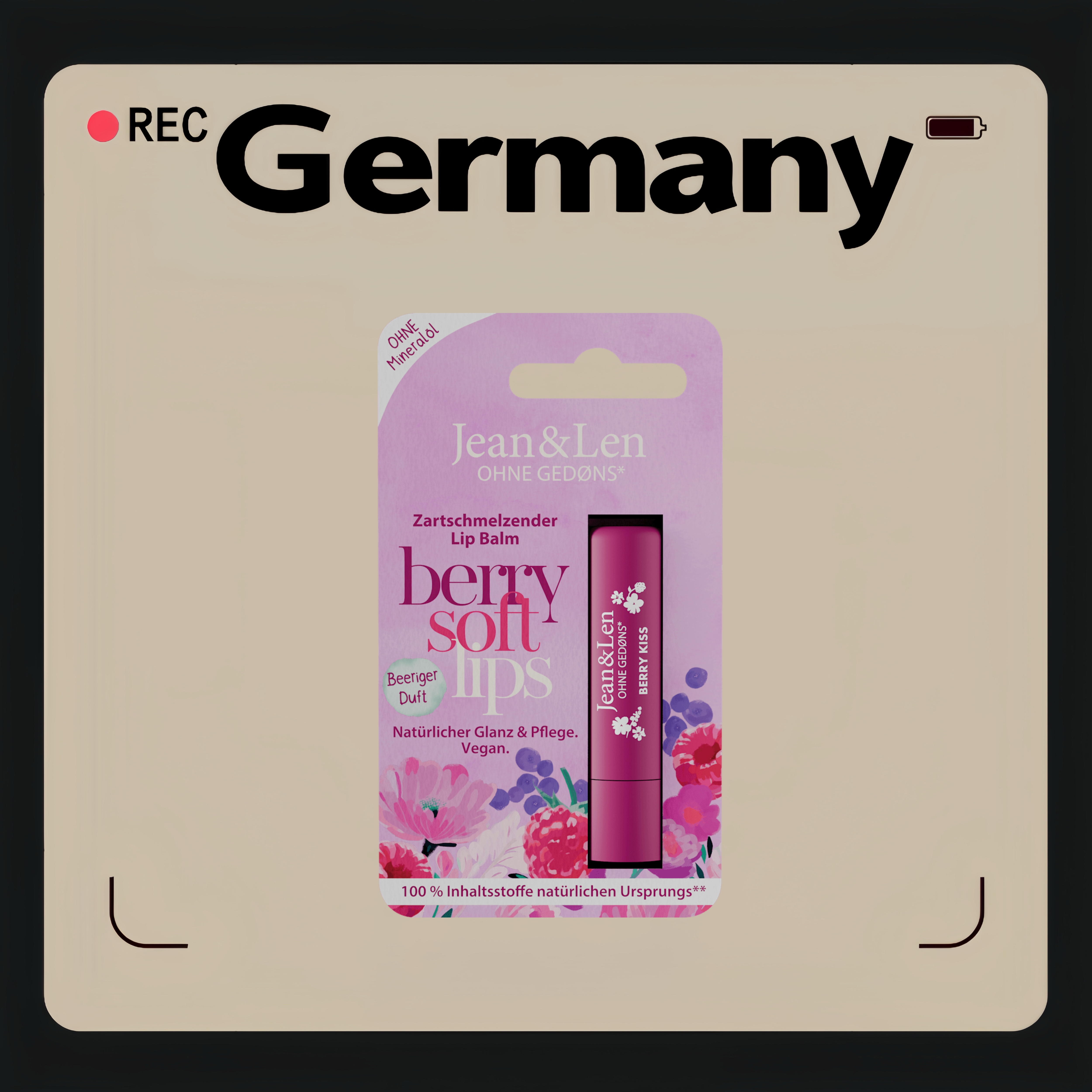 德国代购【全场满300包邮】Jean&Len莓果润唇膏4.7g