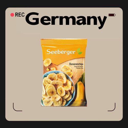 德国代购【全场满300包邮】Seeberger香蕉片150g