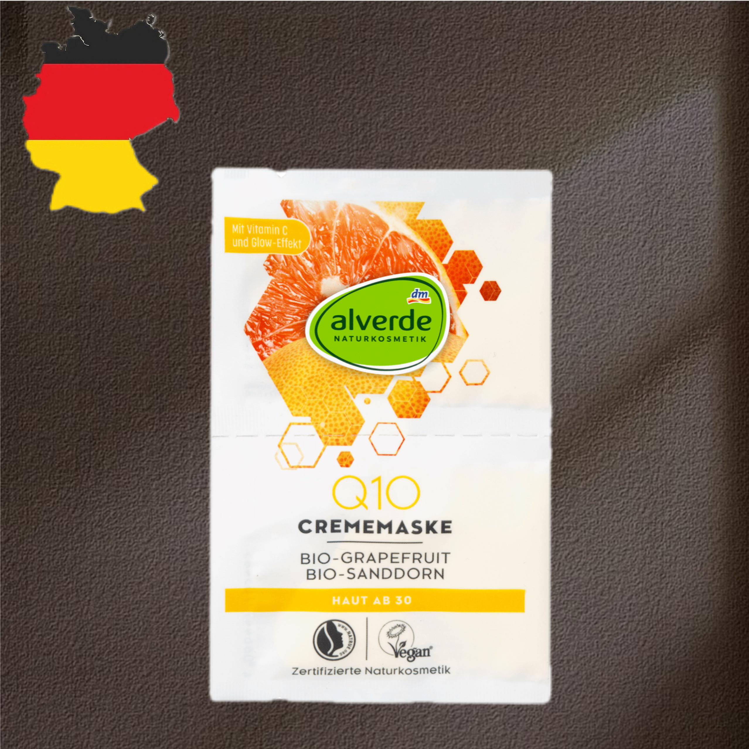 德国代购【满300包邮】alverde艾薇德天然有机Q10富含维生素C面膜