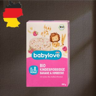 德国代购【全场满300包邮】babylove8个月+有机香蕉树莓粥200g