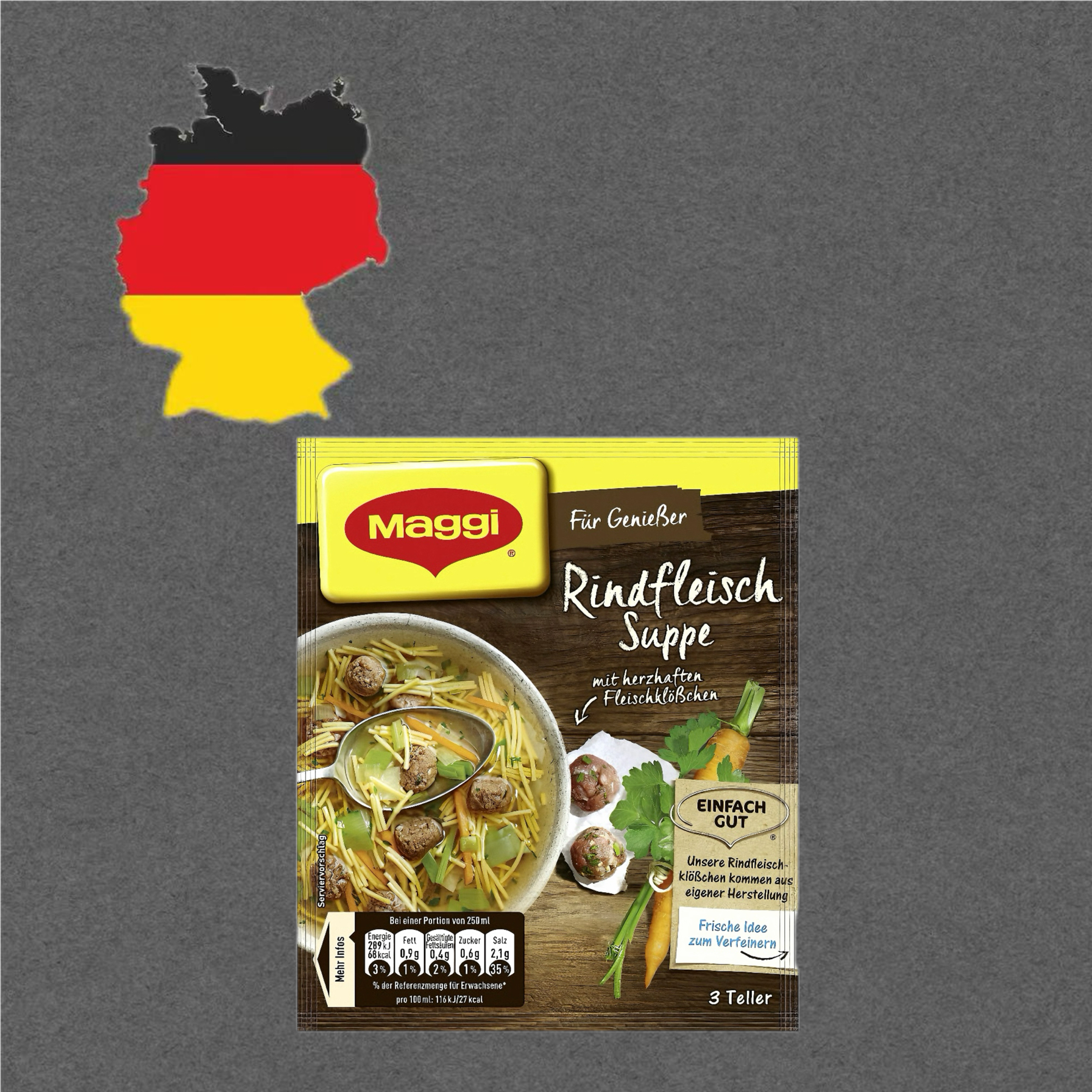 德国代购《全场满300包邮》Maggi牛肉清汤料理包63g