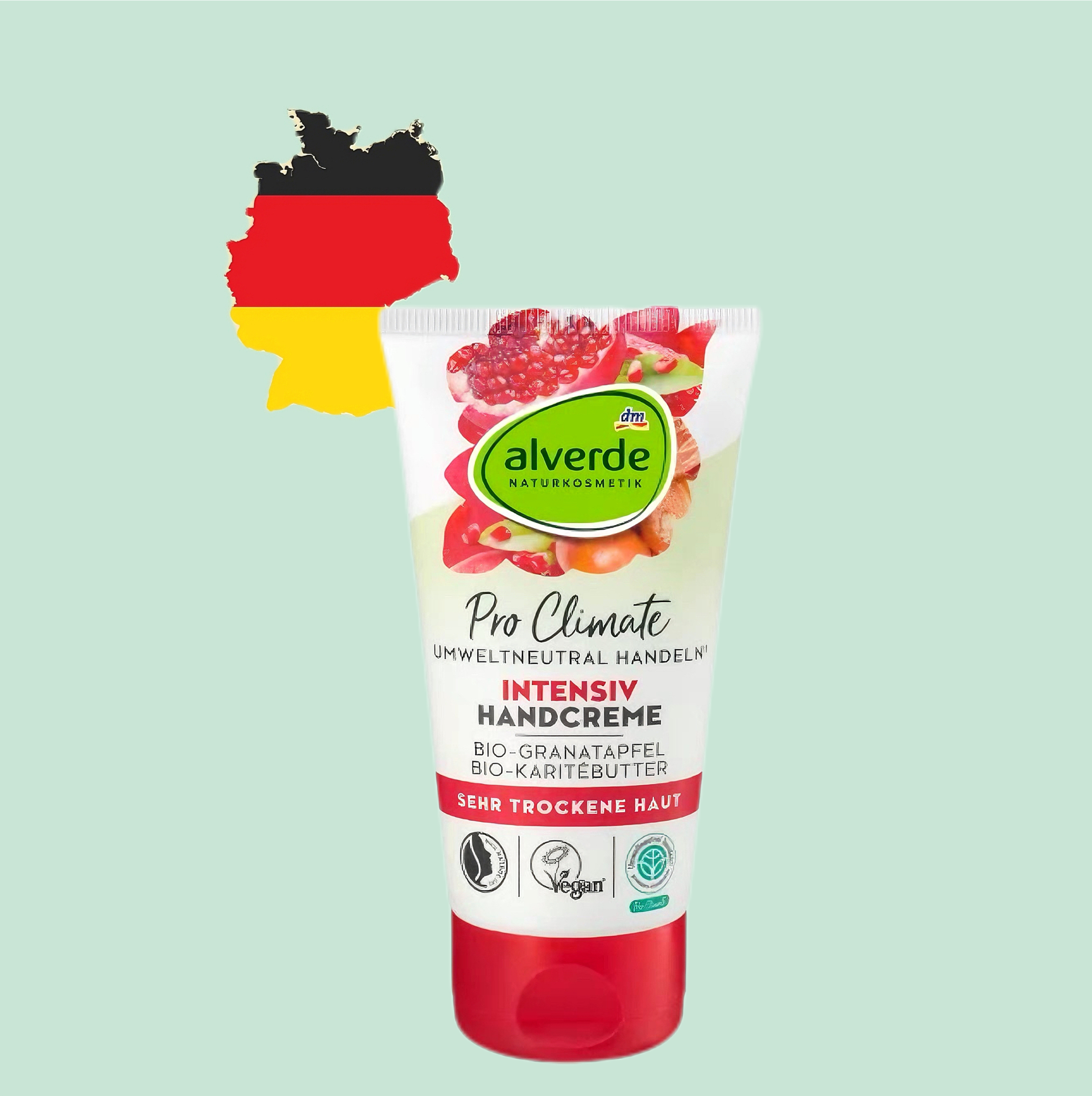 德国代购【满300包邮】alverde艾薇德有机乳木果油石榴护手霜75ml