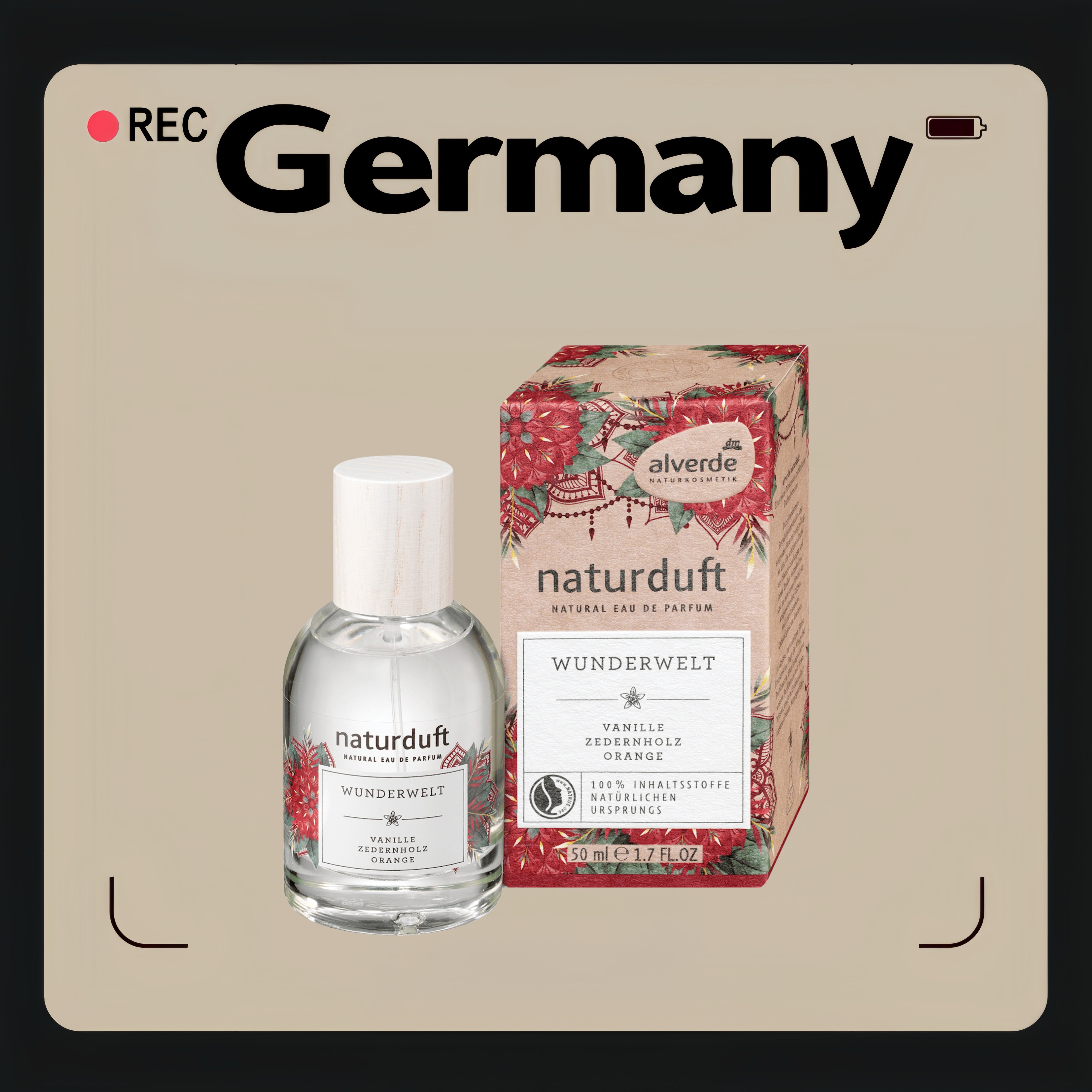 德国代购【全场满300包邮】alverde美丽世界EDP女士香水50ml