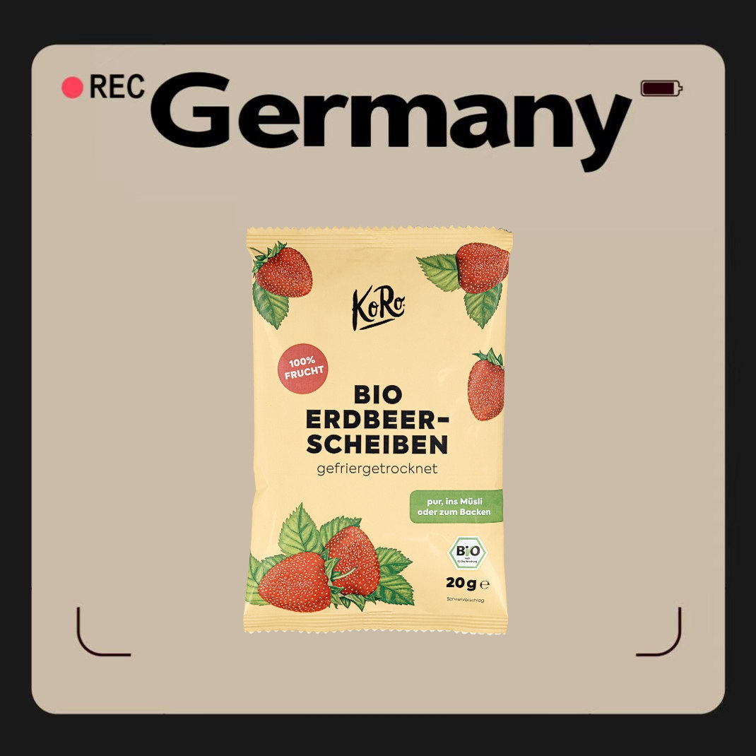 德国代购【全场满300包邮】KoRo有机冻干草莓干20g
