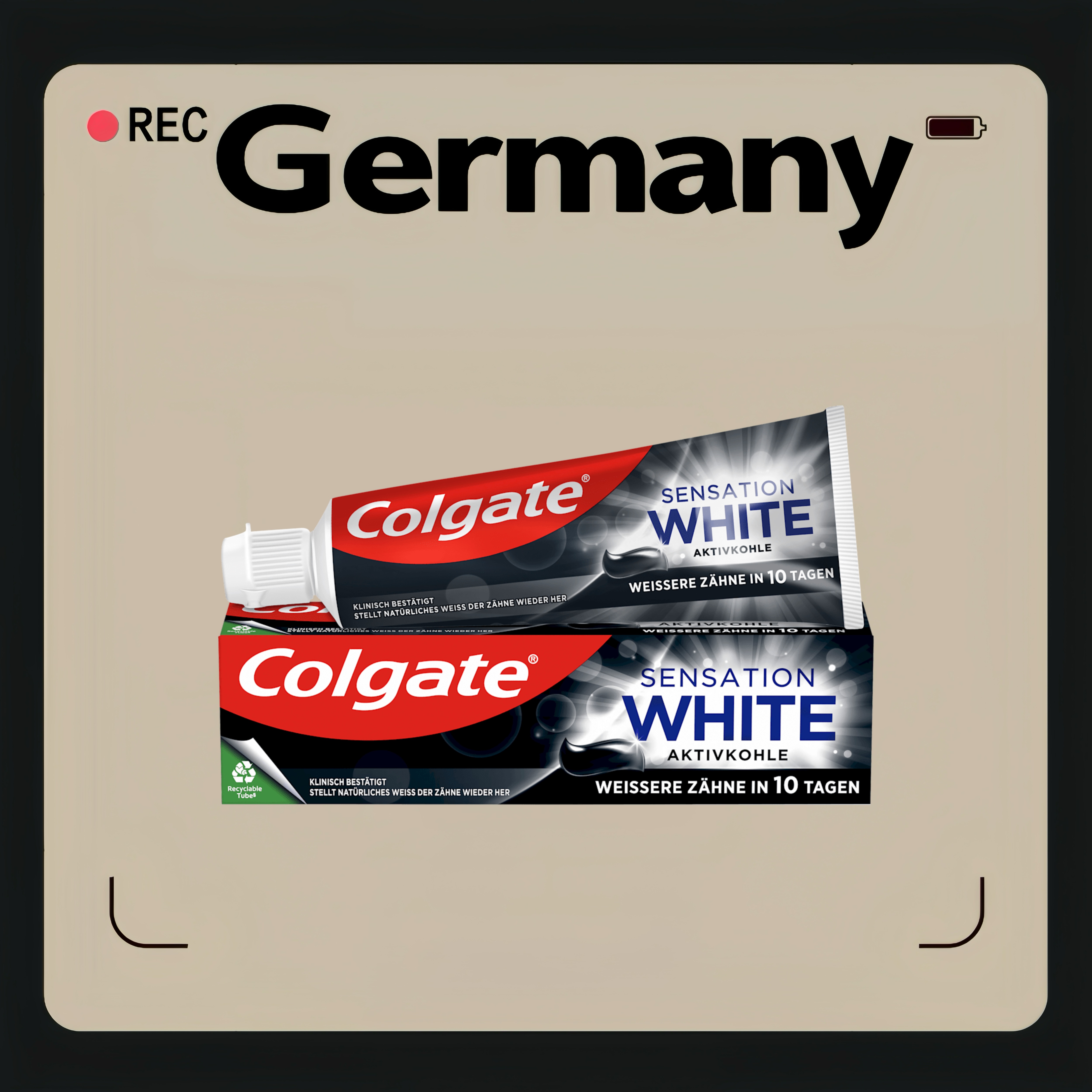 德国代购【全场满300包邮】Colgate活性炭美白牙膏75ml