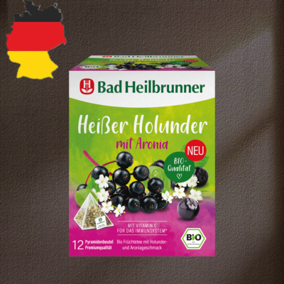 德国代购全场满300包邮Bad Heilbrunner有机接骨木野莓草本茶30g