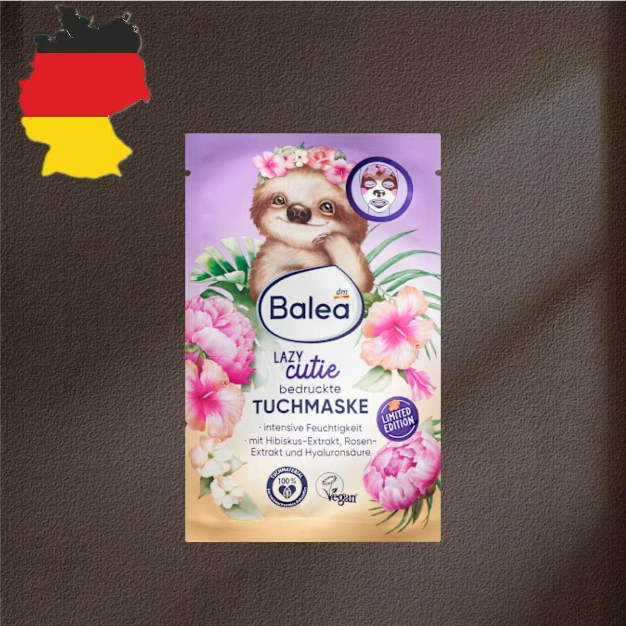 德国代购【全场满300包邮】Balea可爱懒猫面膜一片装