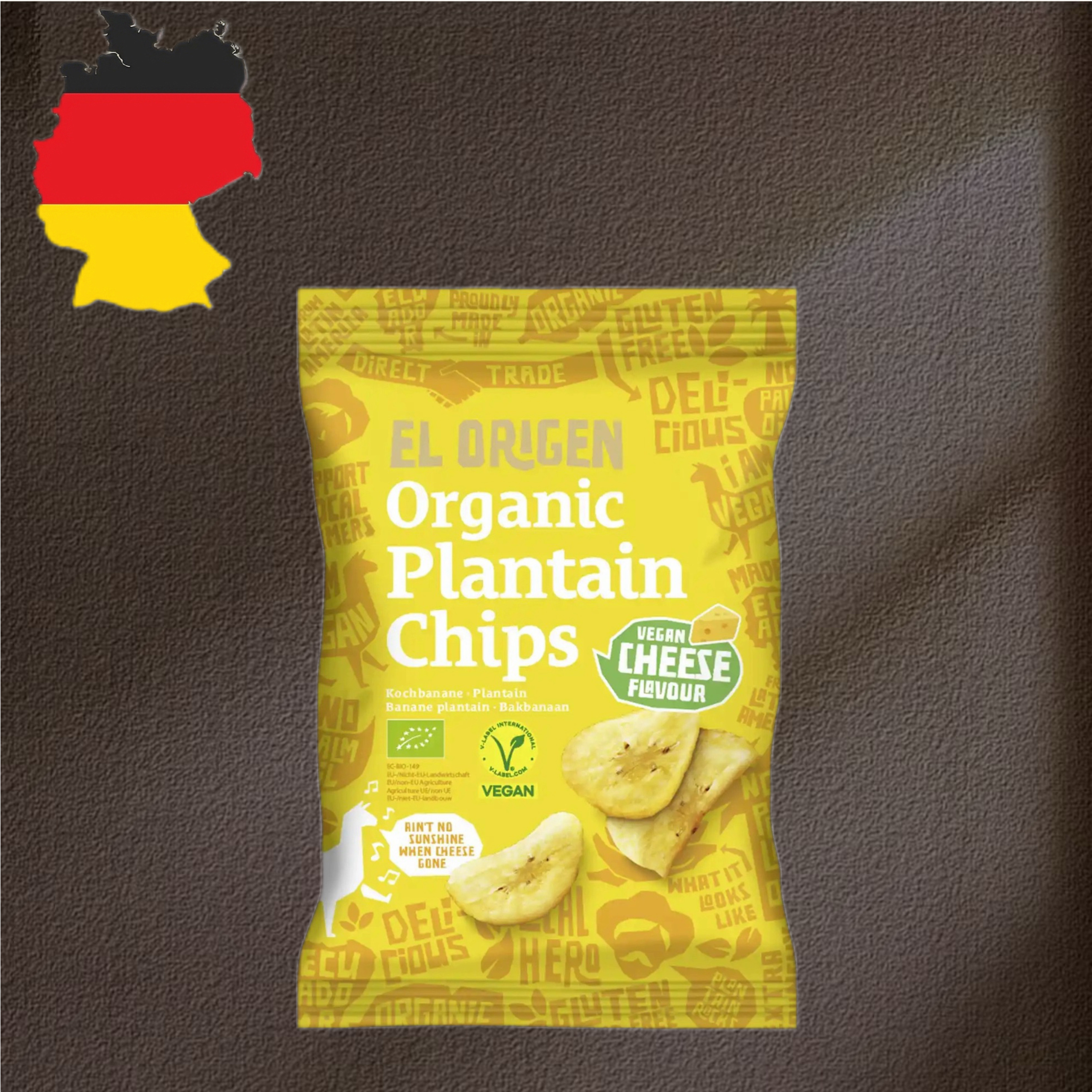 德国代购【全场满300包邮】El Origen香蕉片芝士味80g