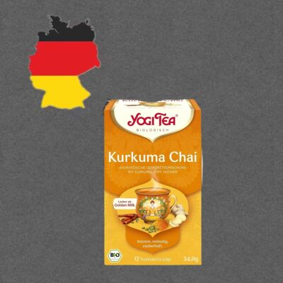 德国代购【全场满5盒包邮】yogi tea有机姜黄肉桂和生姜茶34g