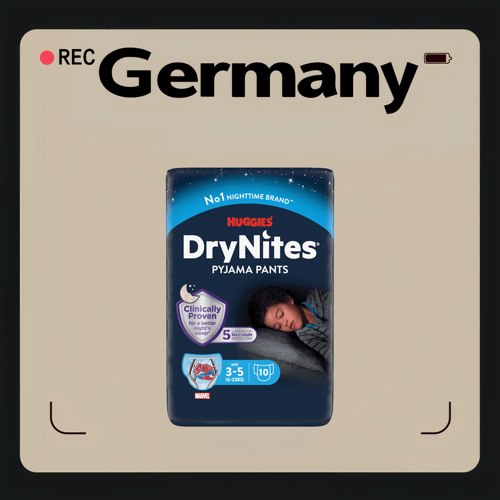 德国代购【全场满300包邮】DryNites3-5岁少年卫生裤10片装