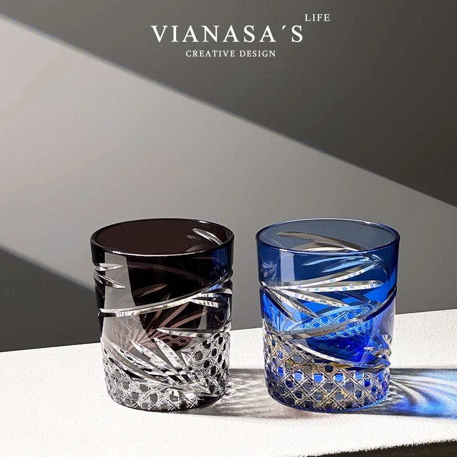 VIANASA'S舞踊洛克杯水晶玻璃杯威士忌酒杯子洋酒杯轻奢威士