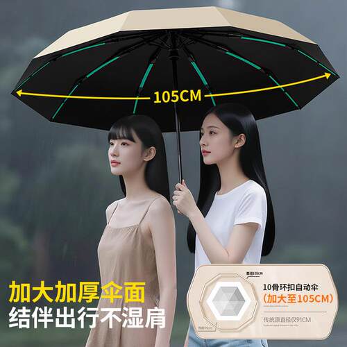 【雨宝】60骨晴雨伞  全自动开收 UPF50+ 晴雨两用一年质保免费换