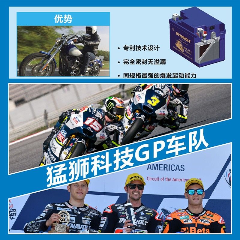 猛狮无极系列机车适配猛狮摩托车电瓶300AC/RR、500AC/DS、CU525