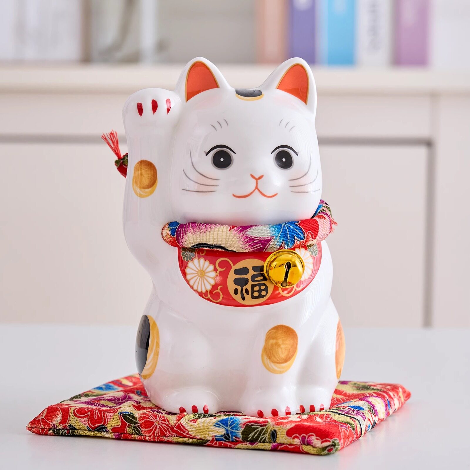 招财猫小号摆件开 业家俱客厅创意陶瓷摆饰店铺收银柜台发财猫开