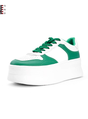 马内尔板鞋子女秋冬新款圆头深口松糕底休闲百搭户外运动鞋G22231