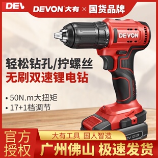 大有充电式电钻锂电手钻多功能20V小型工业级工具电动螺丝批5298
