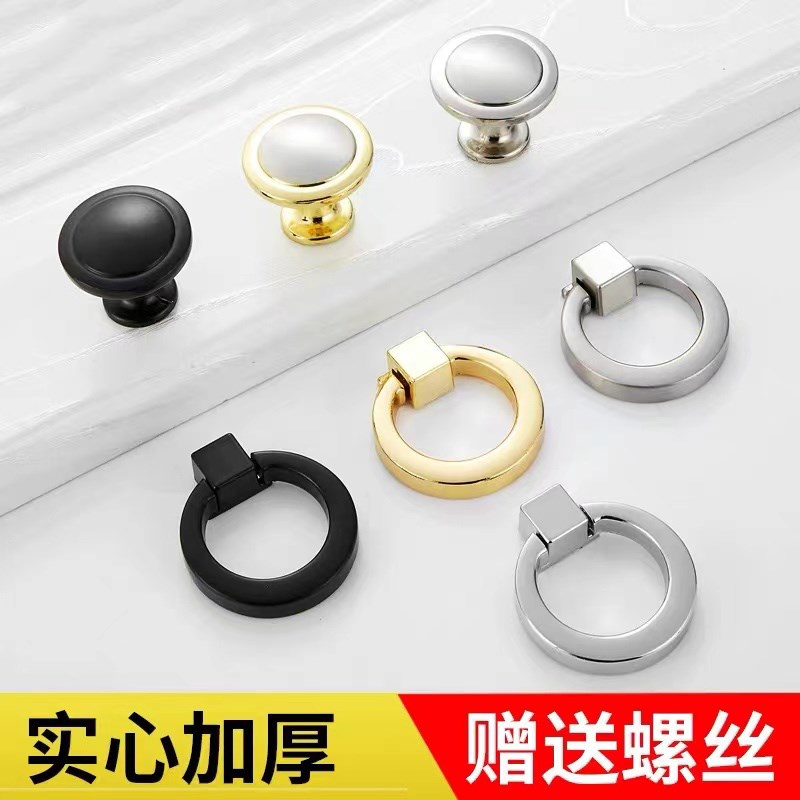 欧式抽屉单孔拉手衣柜橱柜古铜中式仿古简约吊环柜门手柄拉环把手