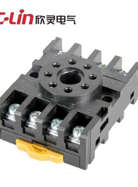 继电器插座底座PF-083A圆形8脚配MK2P/JTX-2C/HHS5P/ST3P/AH3系列